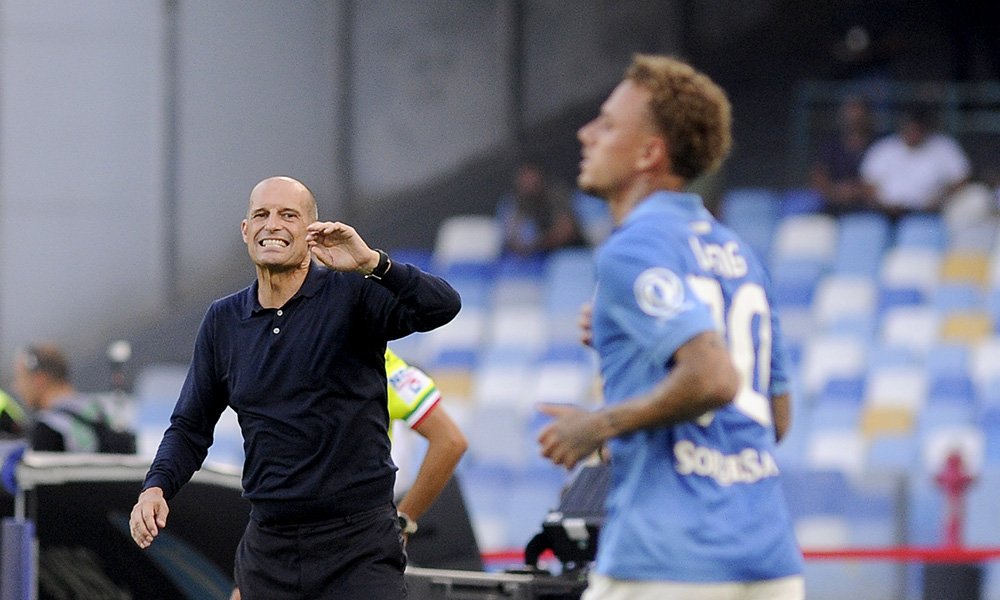 Napoli, retroscena Allegri: la sfuriata nell’intervallo cambia il volto degli azzurri