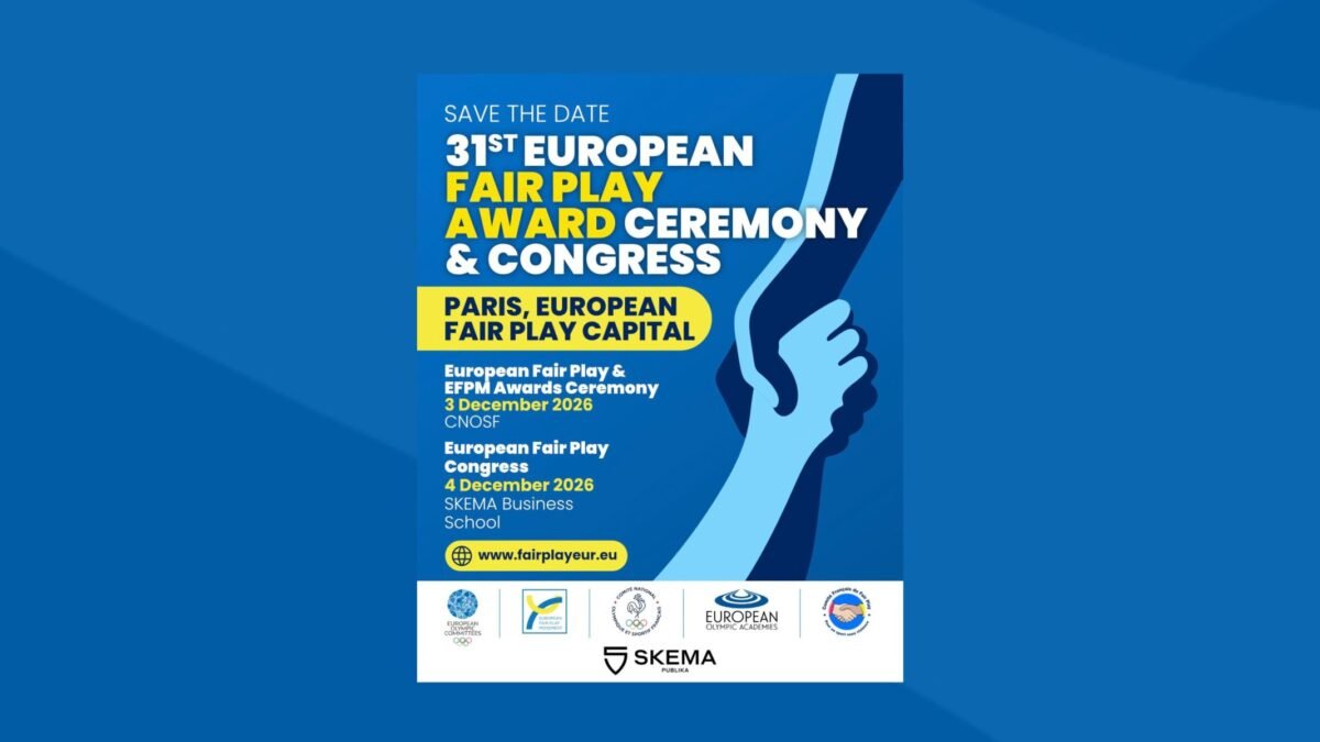 European Fair Play Awards 2026: l’italiano Daniele Bartocci premiato al Comitato Olimpico e Sportivo Francese